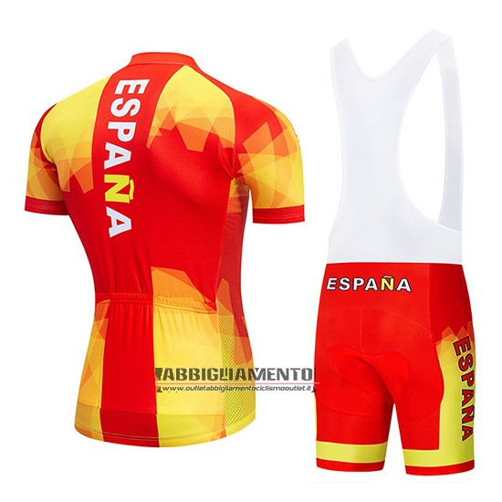 Abbigliamento Spagna 2019 Manica Corta e Pantaloncino Con Bretelle Rosso Giallo - Clicca l'immagine per chiudere